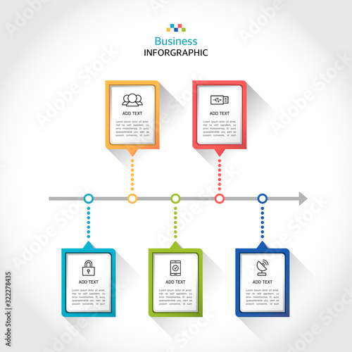 Simple design business infographic illustration