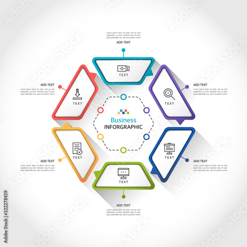 Simple design business infographic illustration