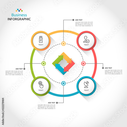 Simple design business infographic illustration