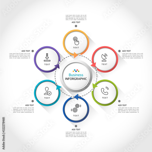 Simple design business infographic illustration