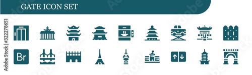 Modern Simple Set of gate Vector filled Icons