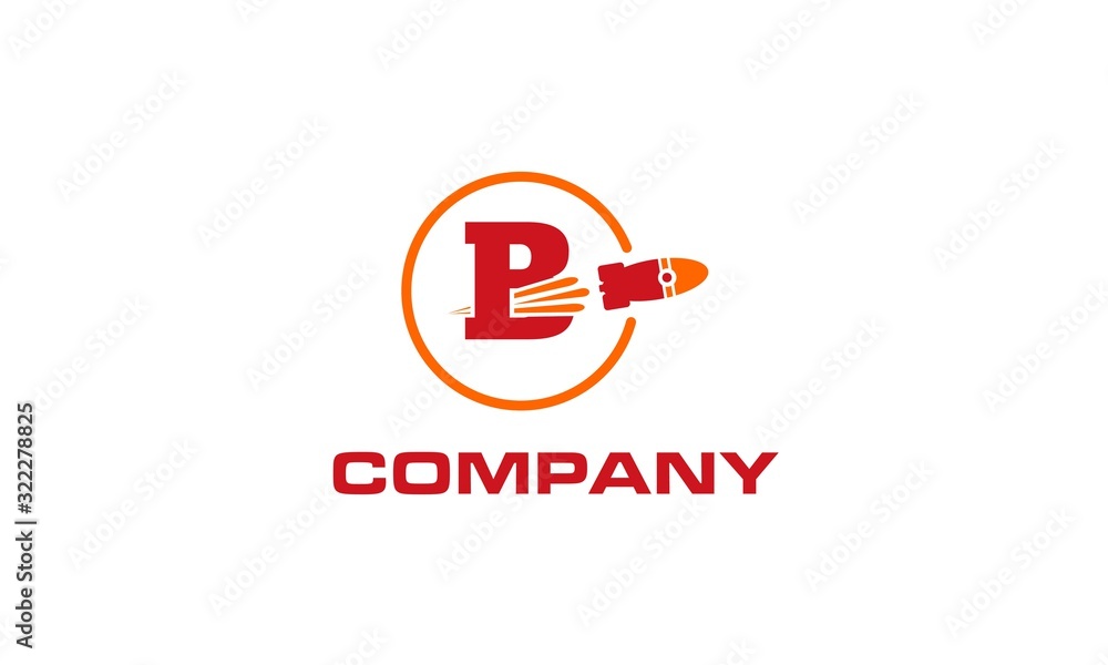 Obraz premium letters and rocket launch