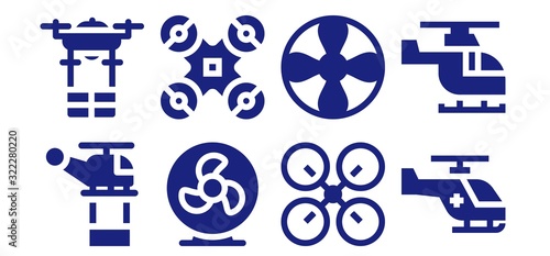Modern Simple Set of rotor Vector filled Icons