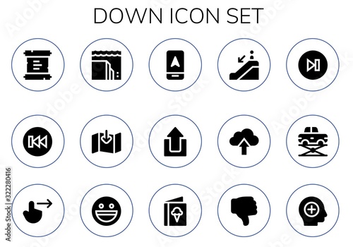 down icon set