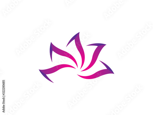 Lotus flower logo symbol or icon template