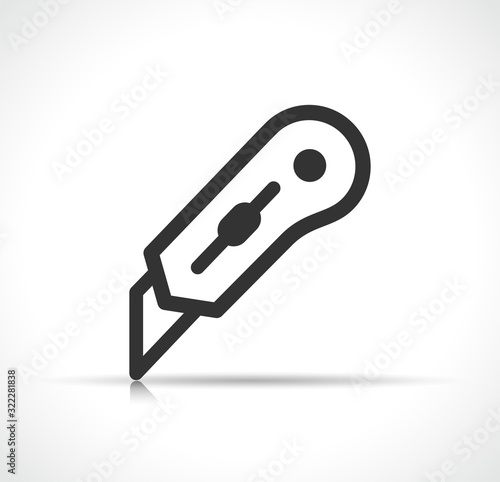 Vector cut icon symbol design
