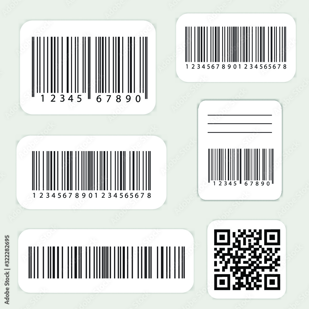 Collection of barcodes isolated on white background. Collection of barcodes isolated on white background.