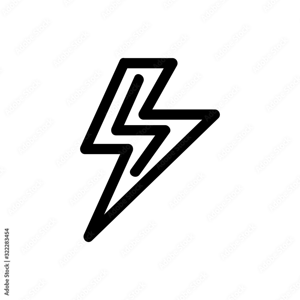 Rock music icon vector. Thin line sign. Isolated contour symbol illustration Rock music icon vector. Thin line sign. Isolated contour symbol illustration