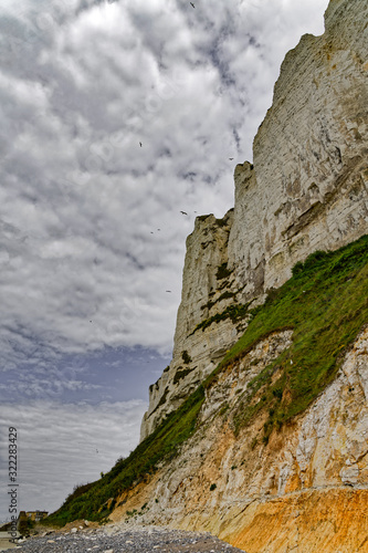 Chalk cliff in normandy