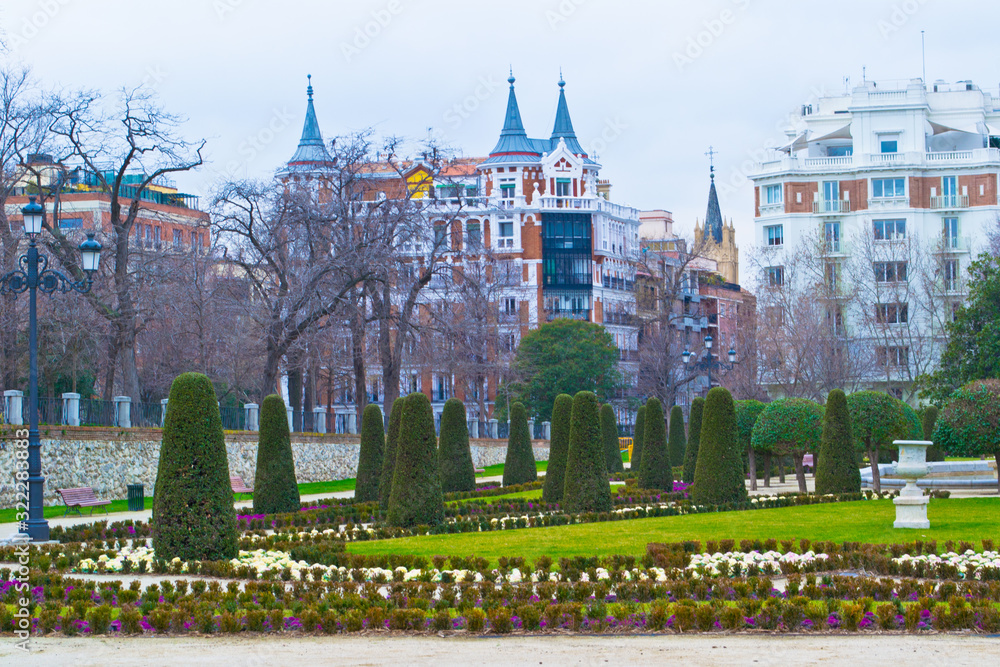 Buen Retiro Park in springtime, Madrid, Spain