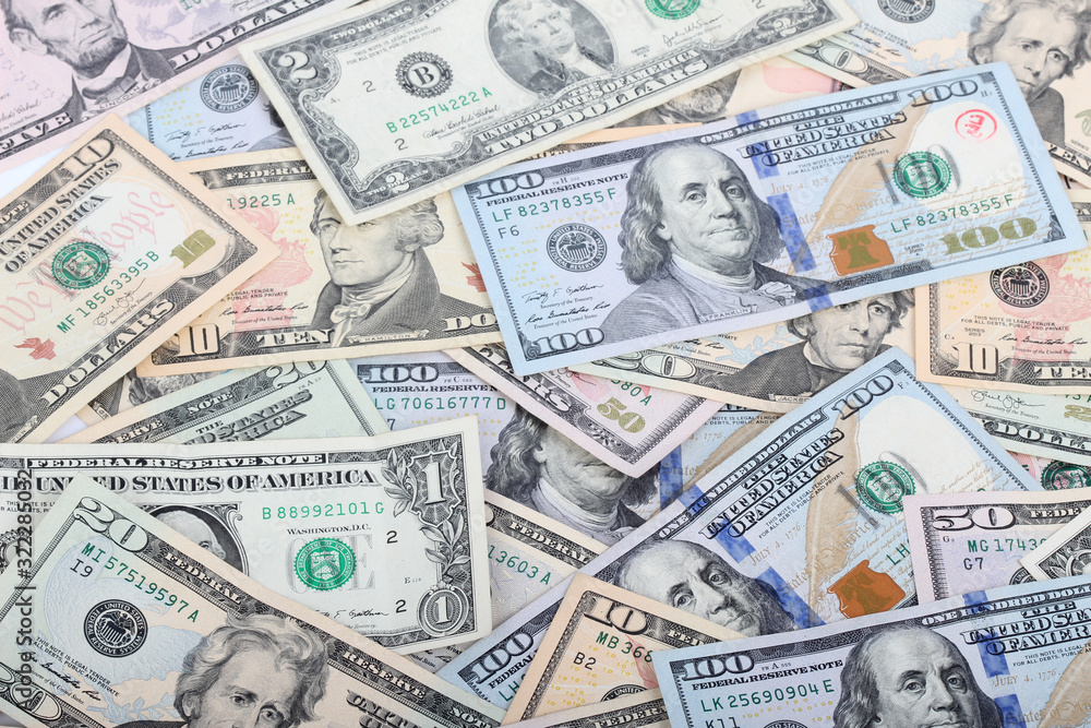 the many dollars. money background the many dollars. money background