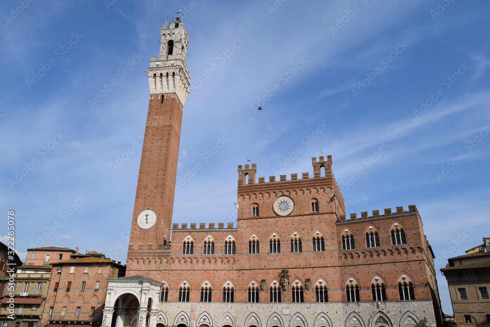 Beautiful view   Piazza del Campo Siena Italy Europe