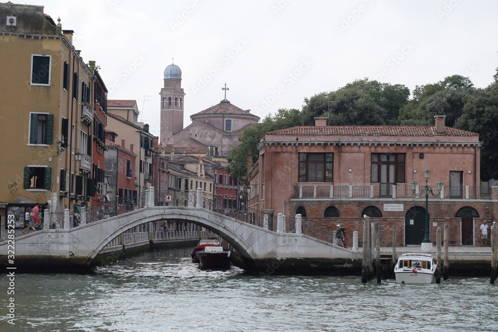 Beautiful view Venezia canal Italy Europe