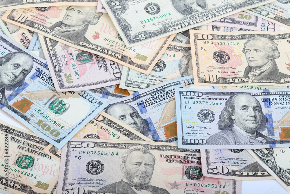 Turkey handful of paper money on a white background Turkey handful of paper money on a white background