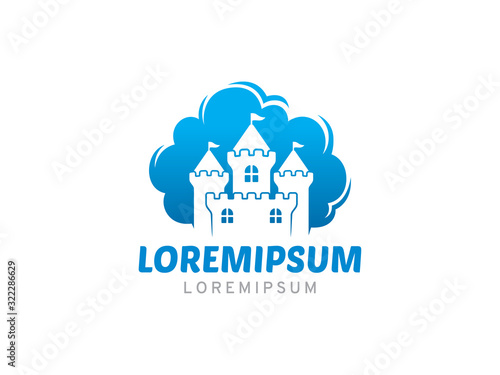 Castle Logo Template Design Vector. Icon. Symbol. Emblem.