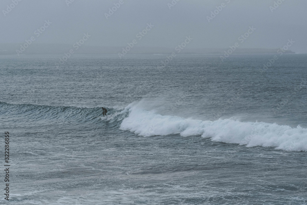Fototapeta premium Arctic surfing in Icelandic ocean
