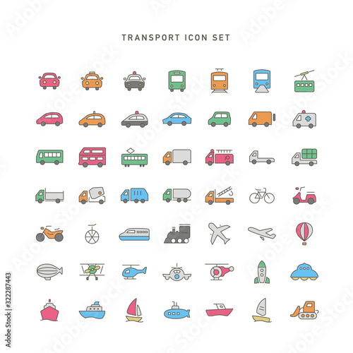 TRANSPORT ICON SET