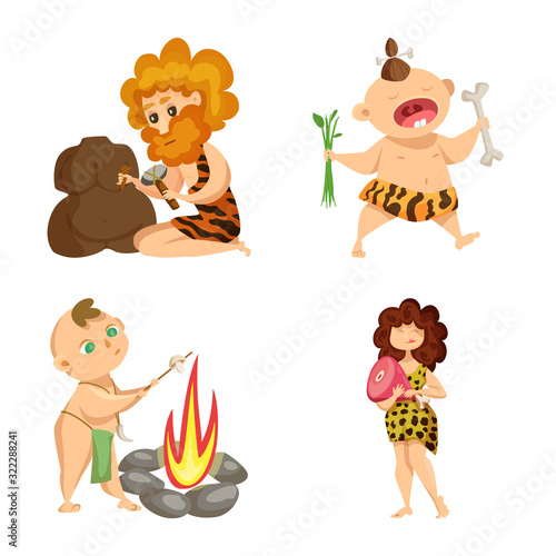 Isolated object of ancient and age sign. Collection of ancient and archeology stock symbol for web.