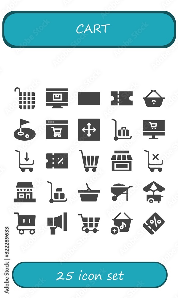 Modern Simple Set of cart Vector filled Icons Modern Simple Set of cart Vector filled Icons