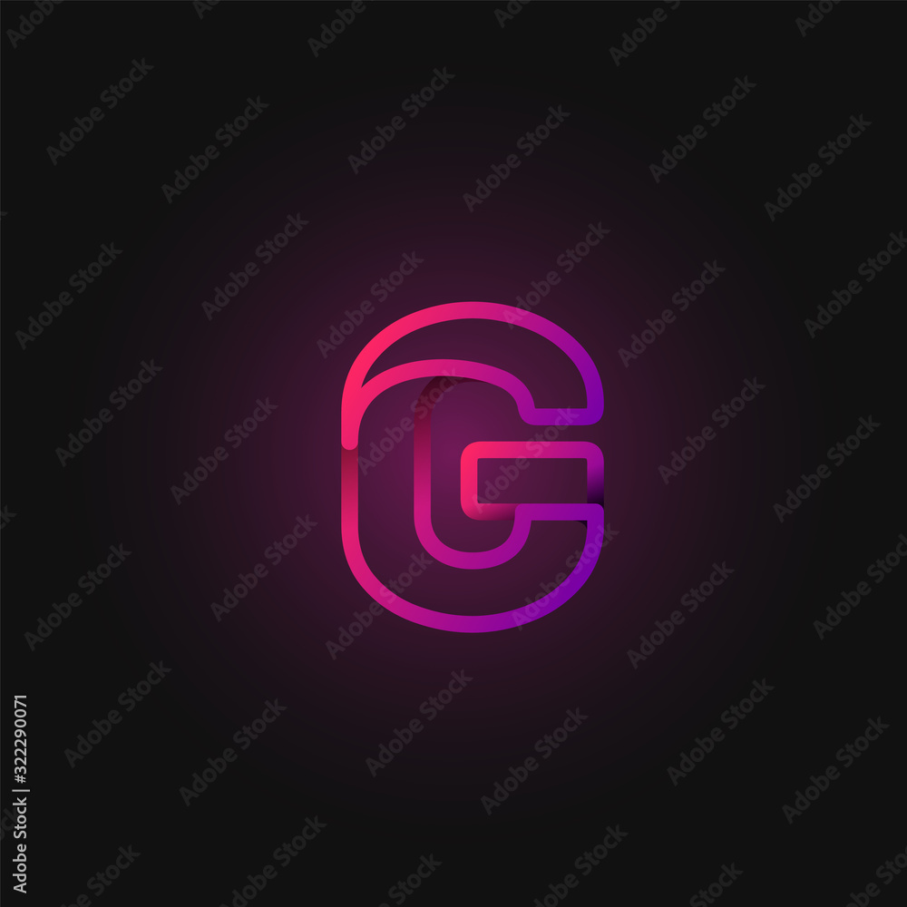 Obraz premium Pink folded line character from a fontset, vector illustration