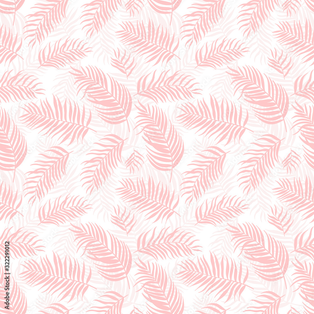 Hand drawn exotic leaves seamless pattern, summer background, great for textiles, banners, wallpapers, wrapping - vector design Hand drawn exotic leaves seamless pattern, summer background, great for textiles, banners, wallpapers, wrapping - vector design