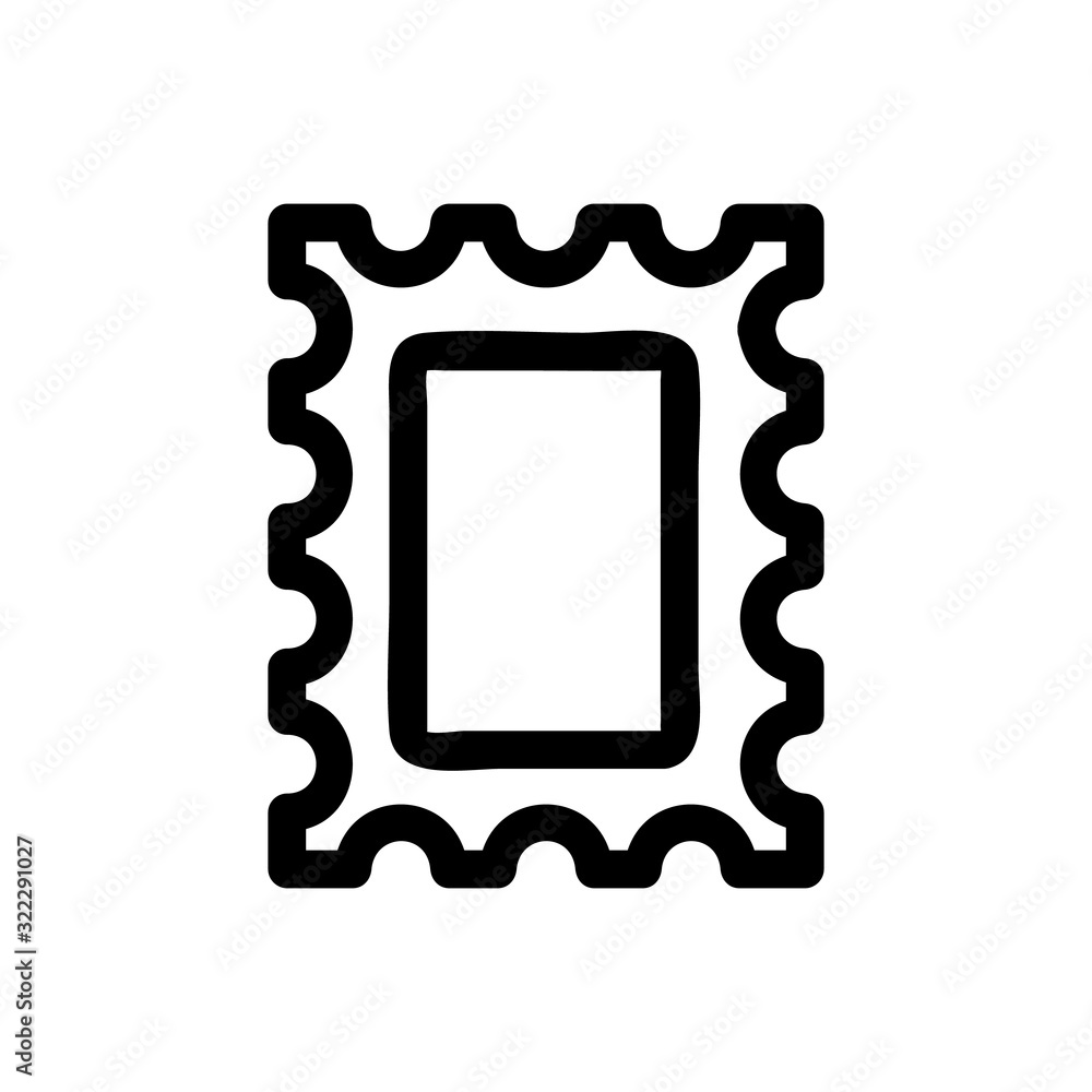 Mail brand icon vector. Thin line sign. Isolated contour symbol illustration Mail brand icon vector. Thin line sign. Isolated contour symbol illustration
