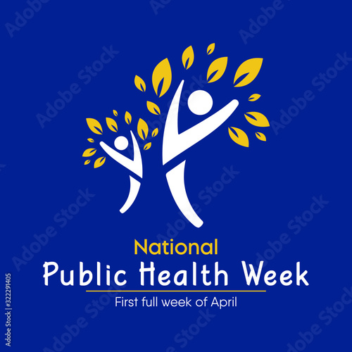 Vector illustration on the theme of National Public Health Week. observed in First full week of April.