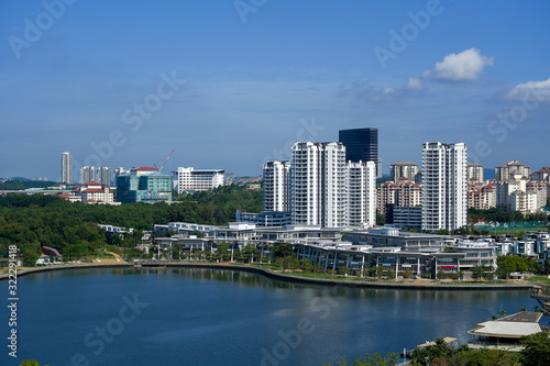 Putrajaya city with lake at noon in Malaysia © jamesteohart