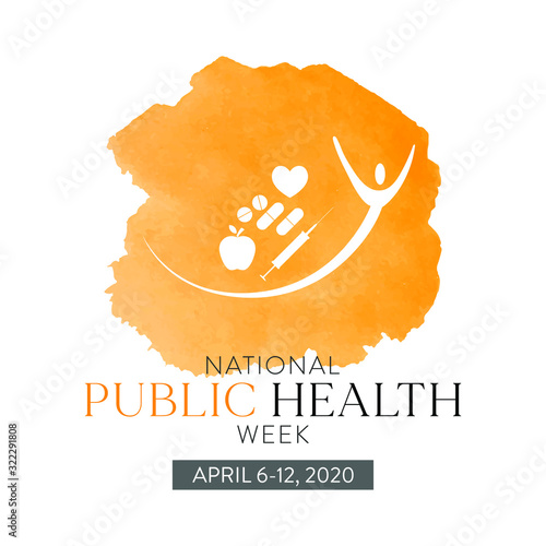 Vector illustration on the theme of National Public Health Week. observed in First full week of April.