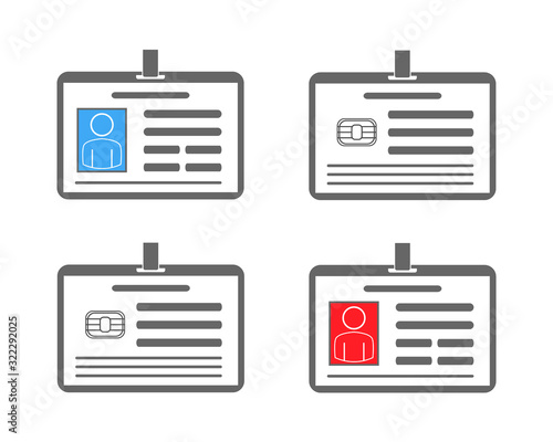 ID card icon. License card. Driver's license. Vector illustration.