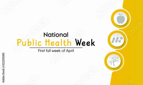 Vector illustration on the theme of National Public Health Week. observed in First full week of April.