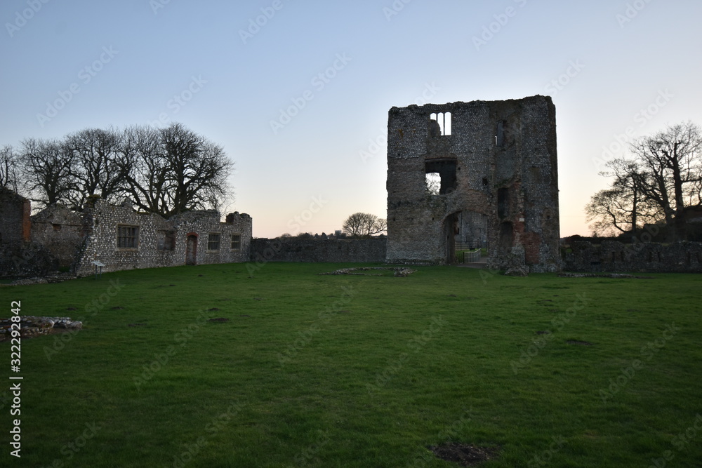 The inner gatehouse of Baconsthorpe Castle, in Norfolk, England, UK.