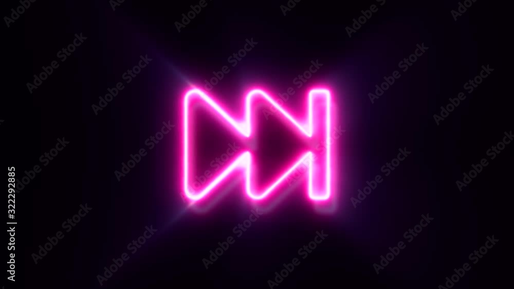 Pink neon skip to next sign blinks and appear in center Pink neon skip to next sign blinks and appear in center