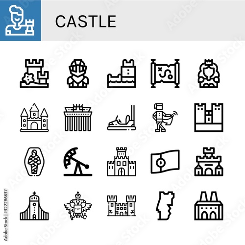 Set of castle icons