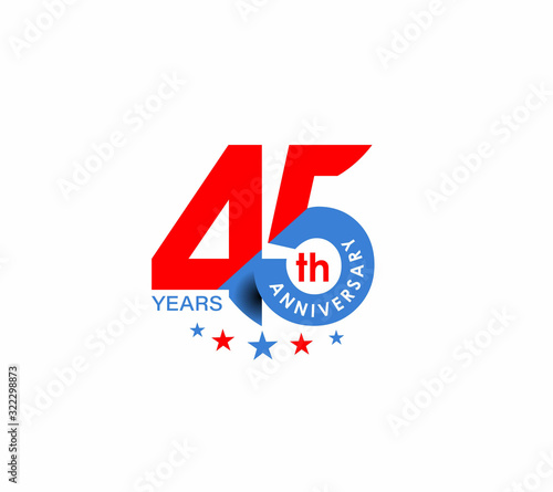 45th Years Anniversary Celebration Design.