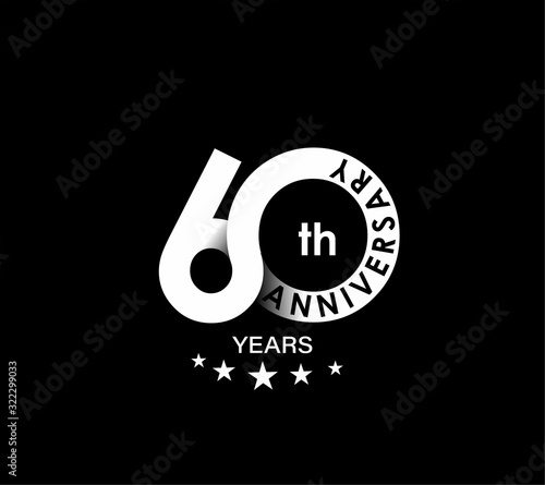 60th Years Anniversary Celebration Design.