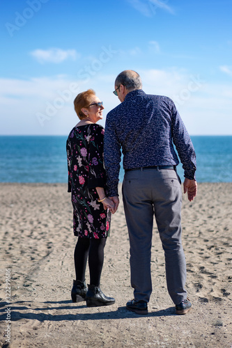Retired couple enjoying their free time
