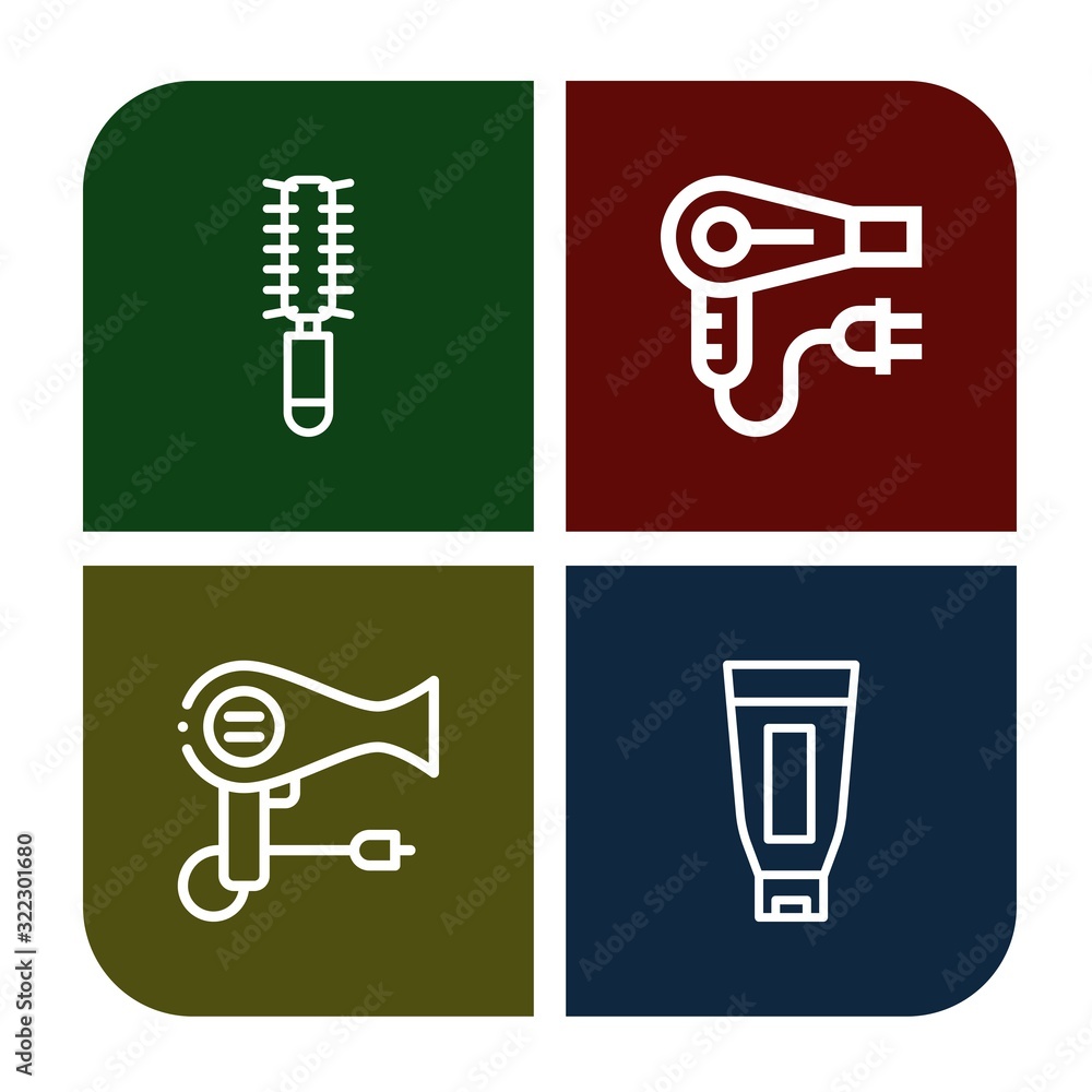 hairstyle icon set hairstyle icon set