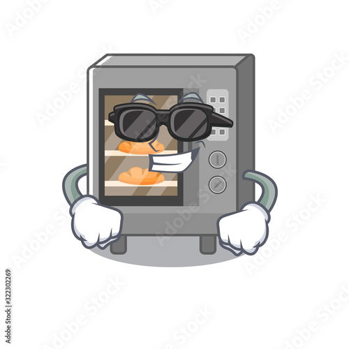 Super cool oven cake character wearing black glasses