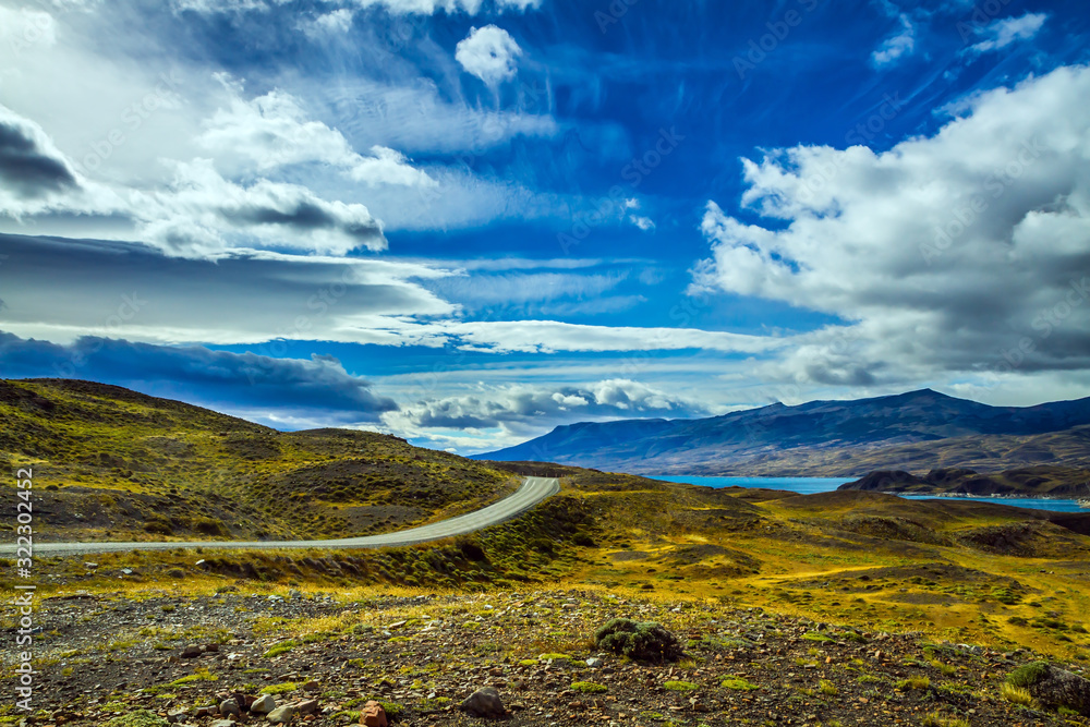Dirt road in Park Torres del Paine