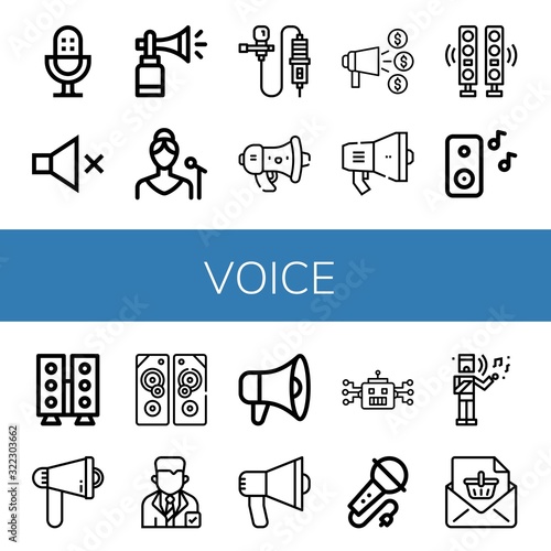 Set of voice icons