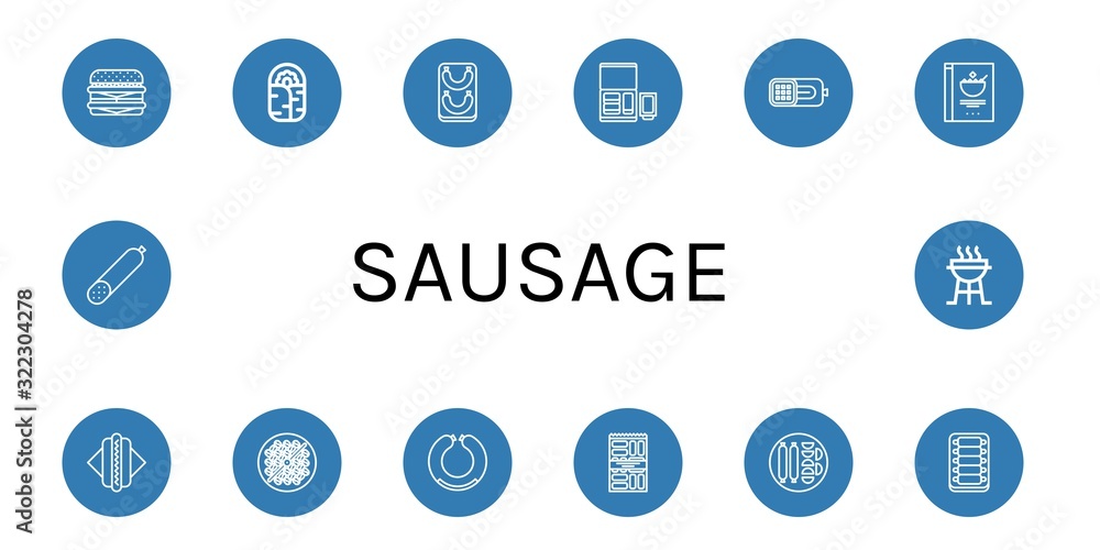 sausage icon set sausage icon set