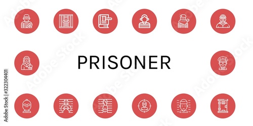 prisoner icon set
