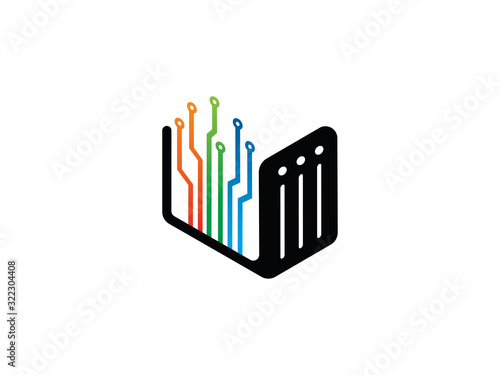 Hosting Data Center logo symbol or icon template