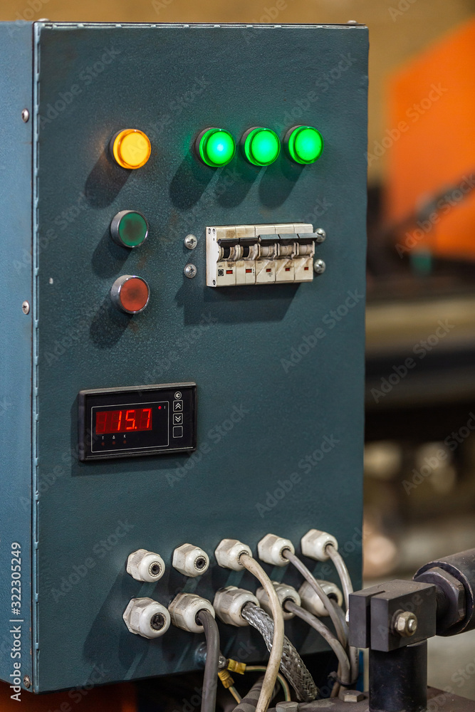 dashboard of CNC machinery or control at machine on the factory. industrial and Manufacturing concept dashboard of CNC machinery or control at machine on the factory. industrial and Manufacturing concept