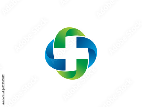 Medical plus logo symbol or icon template
