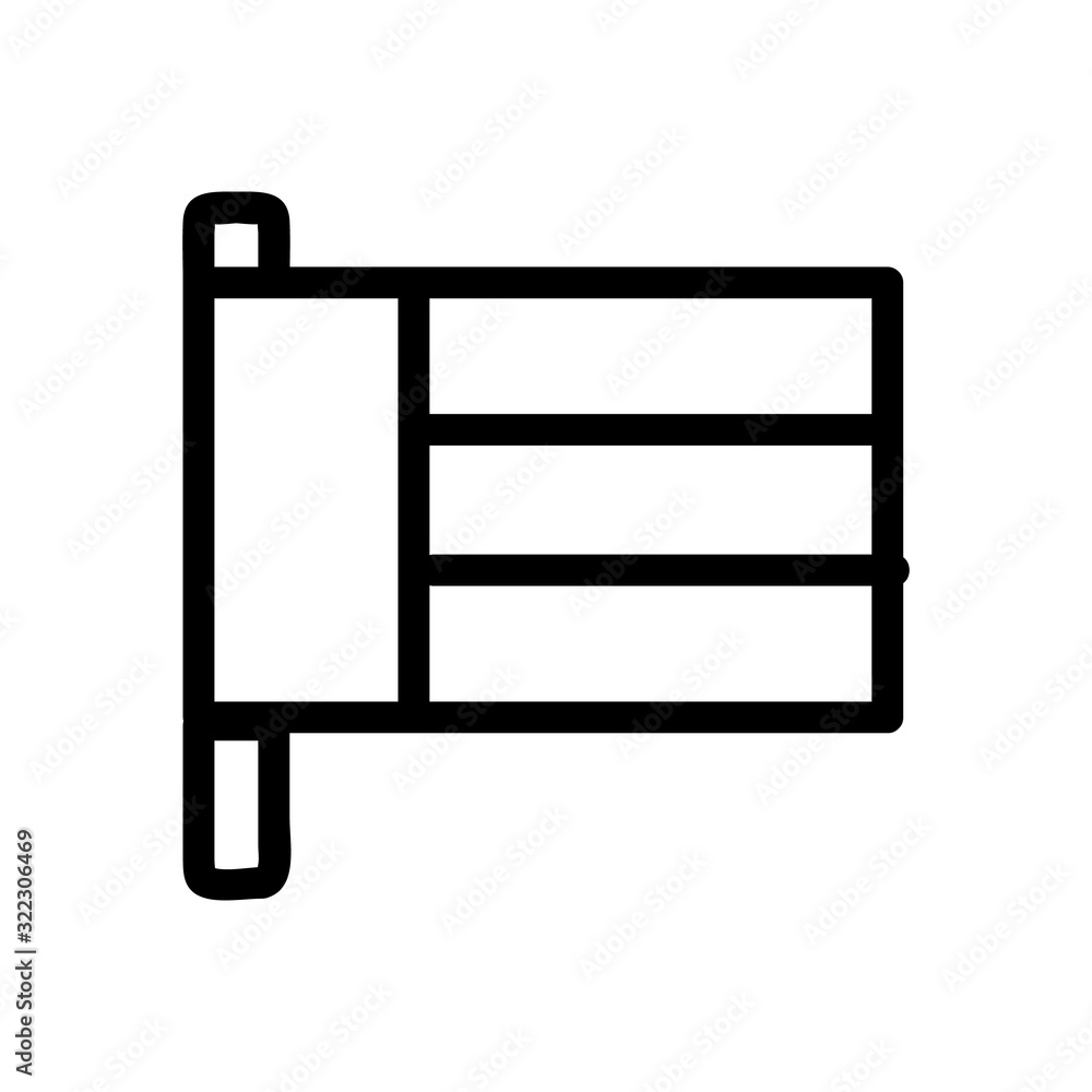 The flag Dubai icon vector. Thin line sign. Isolated contour symbol illustration The flag Dubai icon vector. Thin line sign. Isolated contour symbol illustration