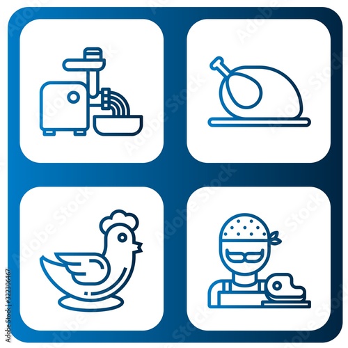 butcher icon set
