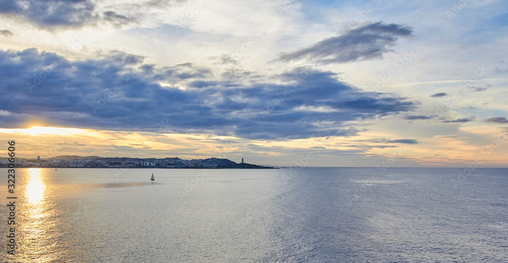 Obraz premium Views of the city of A Coruña.