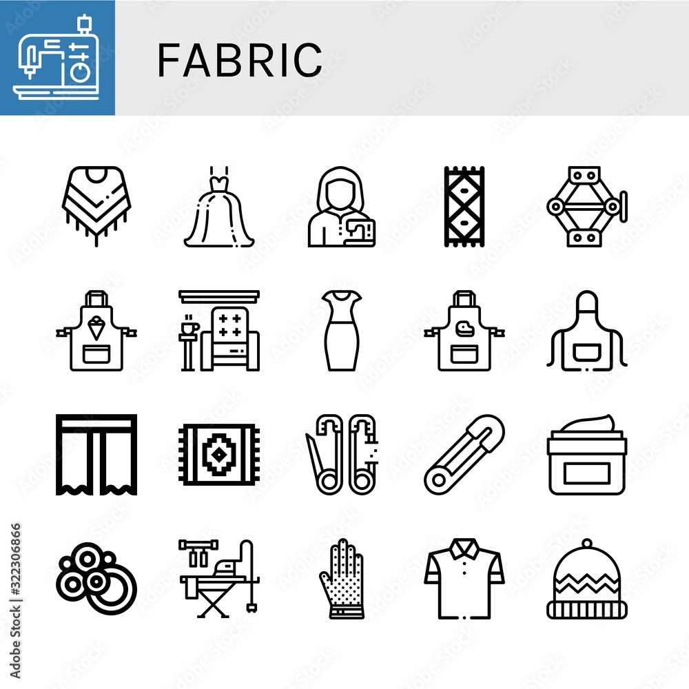 fabric icon set fabric icon set